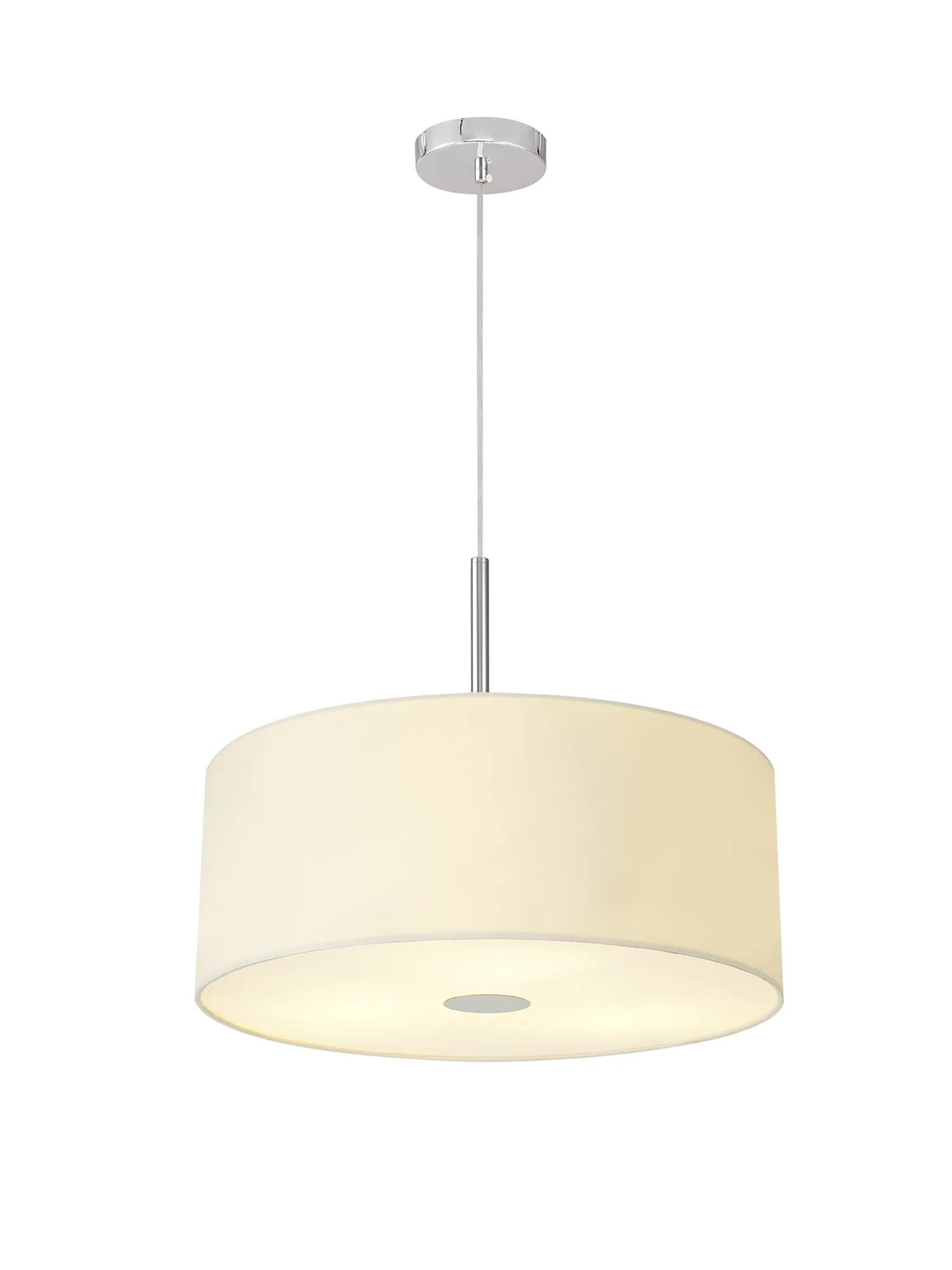 Baymont 50cm 3 Light Pendant Polished Chrome, Ivory Pearl, Frosted Diffuser DK0343  Deco Baymont CH IV